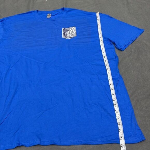 Attack On Titan Season 2 Blue Anime Short Sleeve Graphic Tee Size 2XL - Picture 5 of 6
